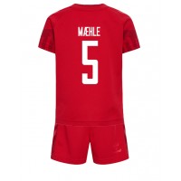 Camisa de time de futebol Dinamarca Joakim Maehle #5 Replicas 1º Equipamento Infantil Mundo 2022 Manga Curta (+ Calças curtas)